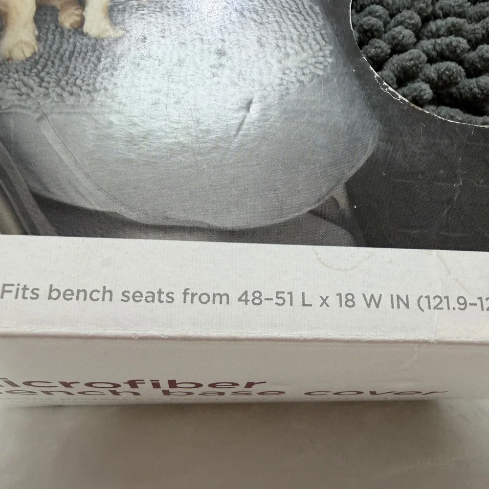 New Good2Go Microfiber Bench Base Cover Gray Pet Car Seat Protector 48-51in Long
